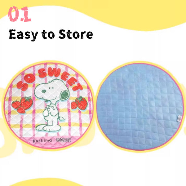 Kashima x Snoopy Strawberry Plaid Ice Pad