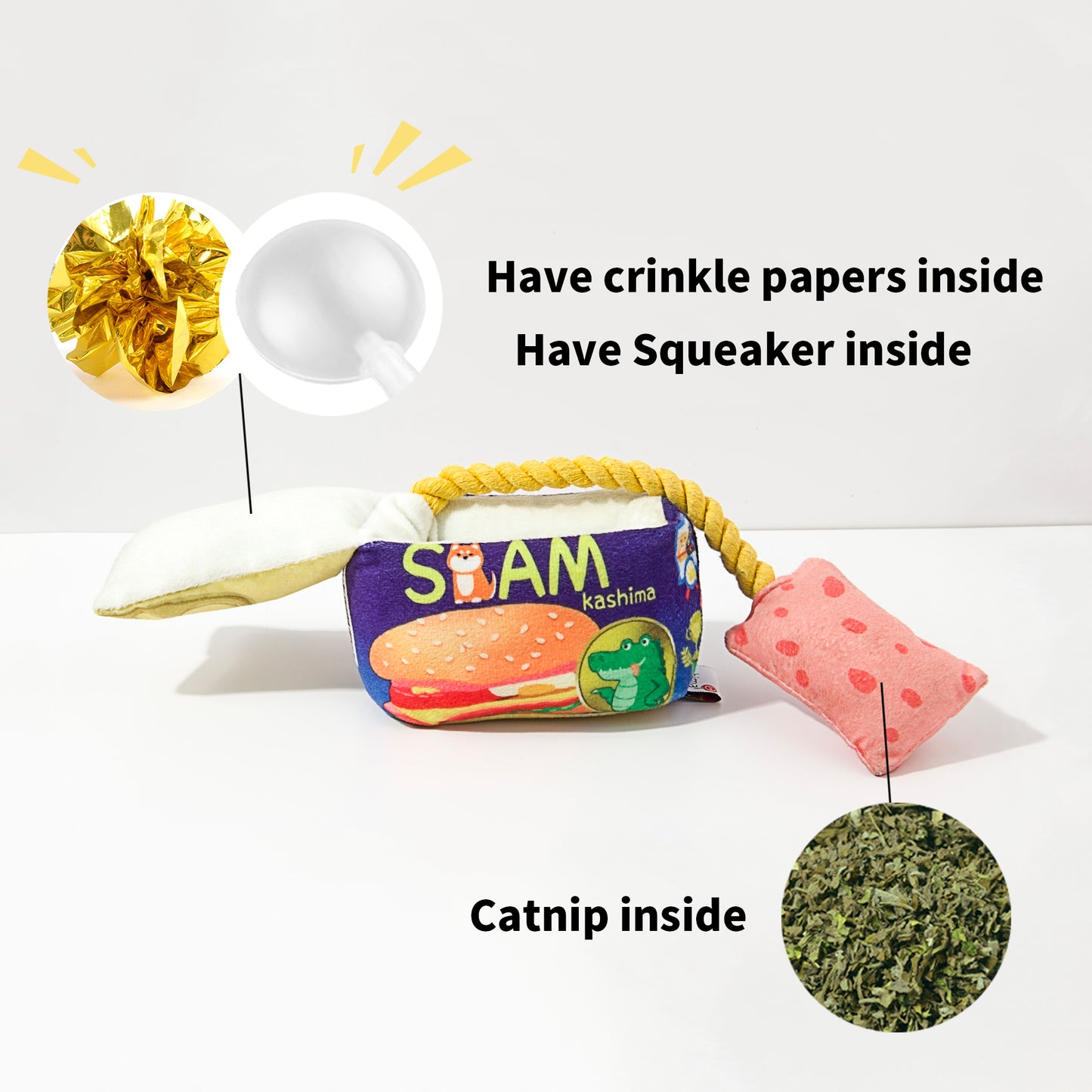 Kashima Lunch Meat Shaped Pet Toys