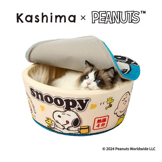 Kashima x Snoopy Blue Seafood Noodle Pet Bed
