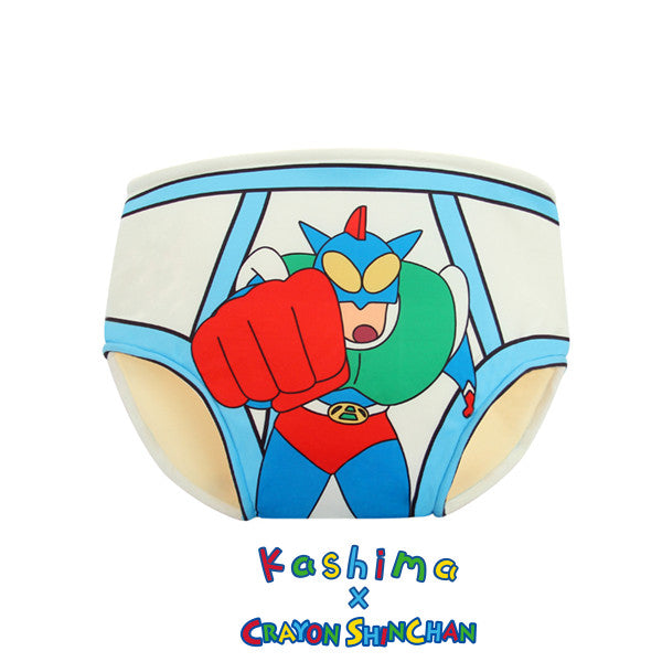 Kashima x Crayon Shin-chan Big Briefs with Action Kamen Pattern