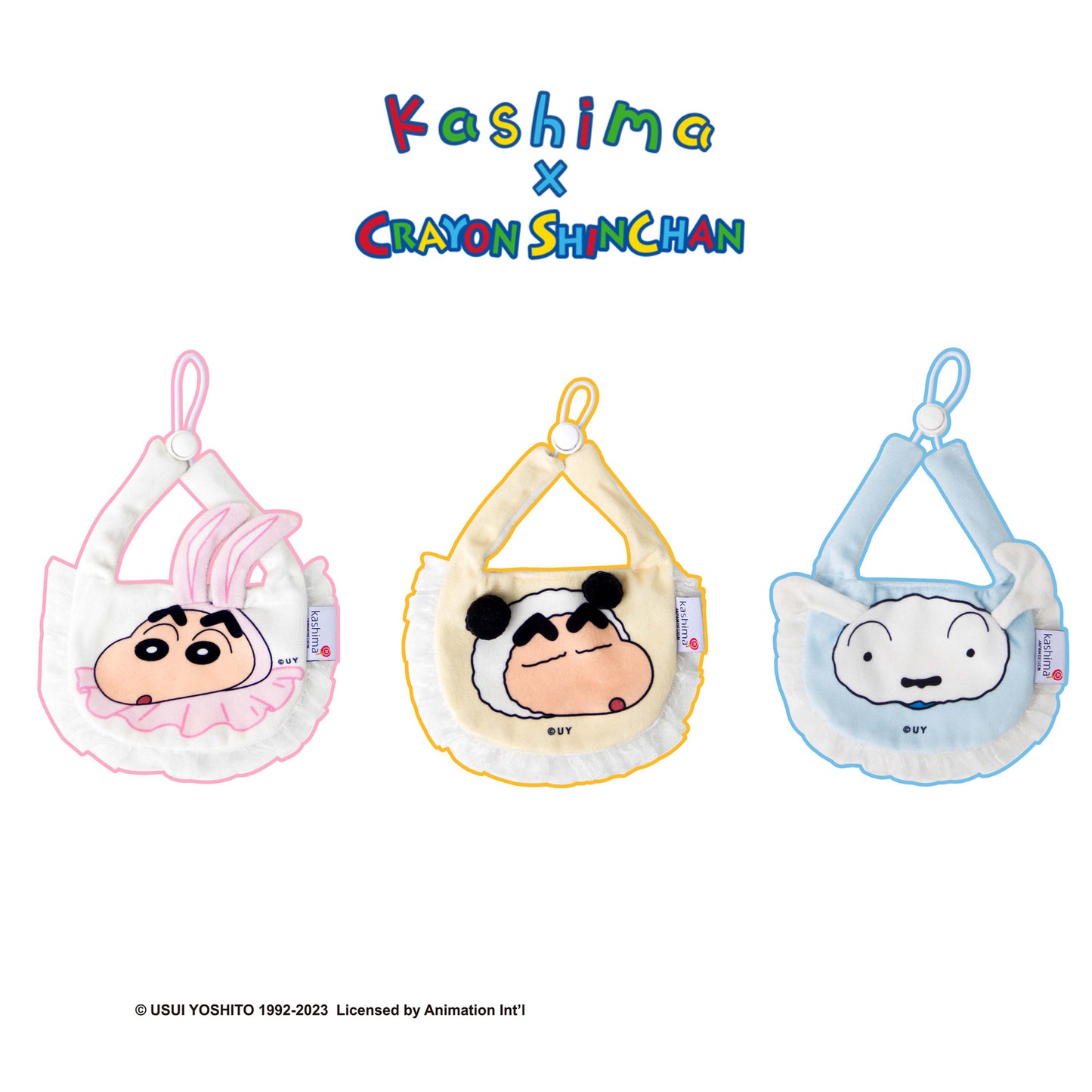 Kashima x Crayon Shin-chan Patterned Bib
