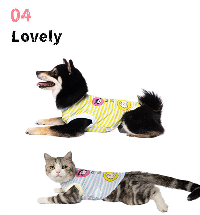 Kashima X Snoopy Blue striped cool-fabric clothes