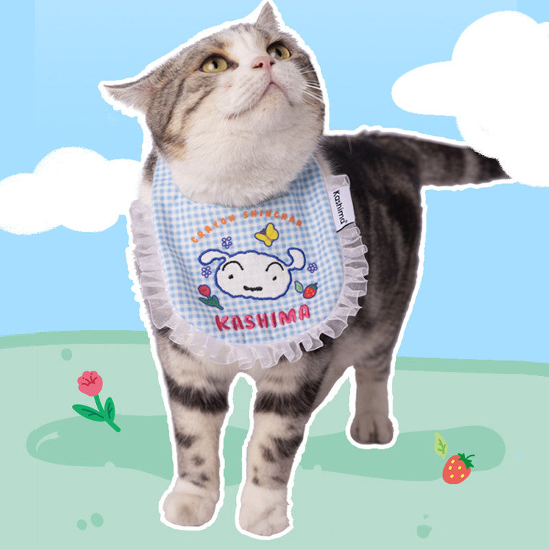 Kashima x Crayon Shin-chan Checked Pet BIB