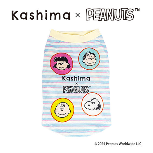 Kashima X Snoopy Blue striped cool-fabric clothes