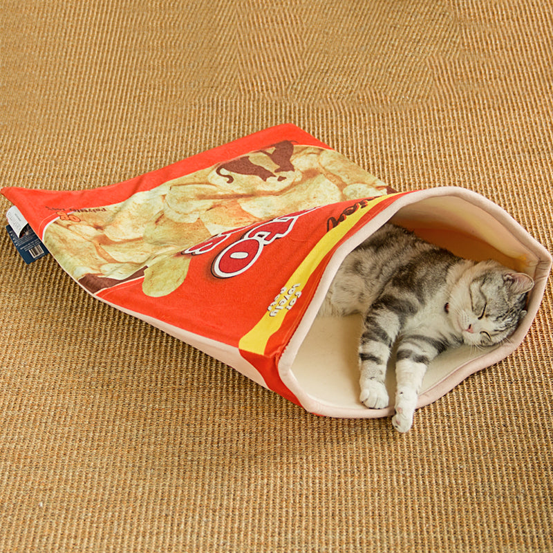 Kashima Potato Chips Shaped Semi-closed Pet Bed