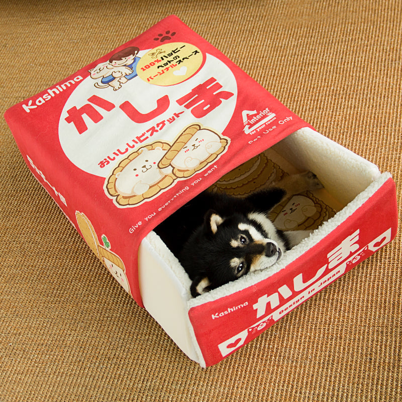 Kashima Biscuit Box Shaped Pet Bed