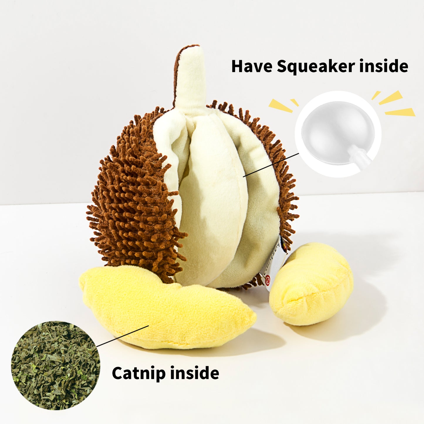 Kashima Durian Shaped Pet Toy Including Catnips