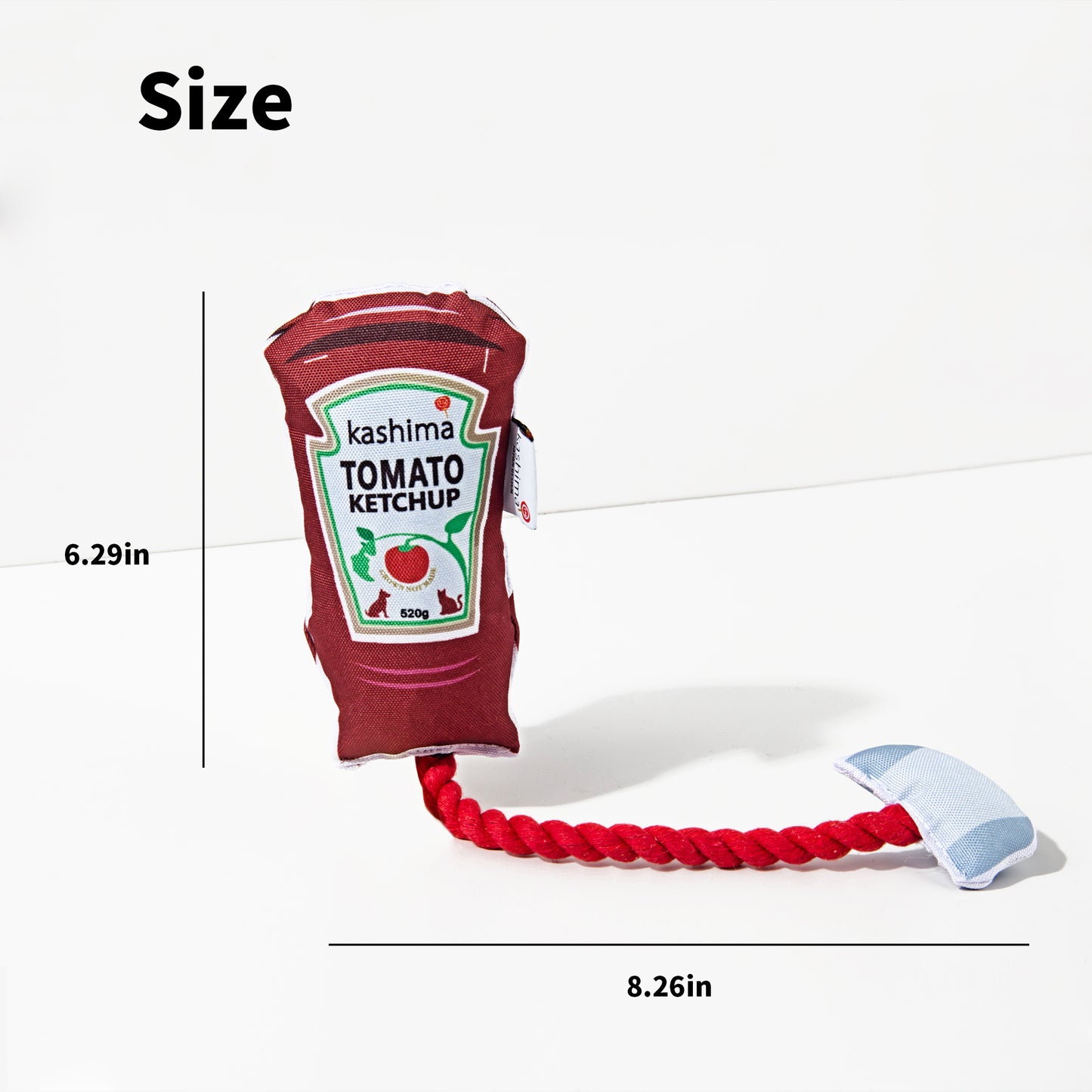 Kashima Ketchup and Yellow Mustard Sauce Shaped Pet Toys