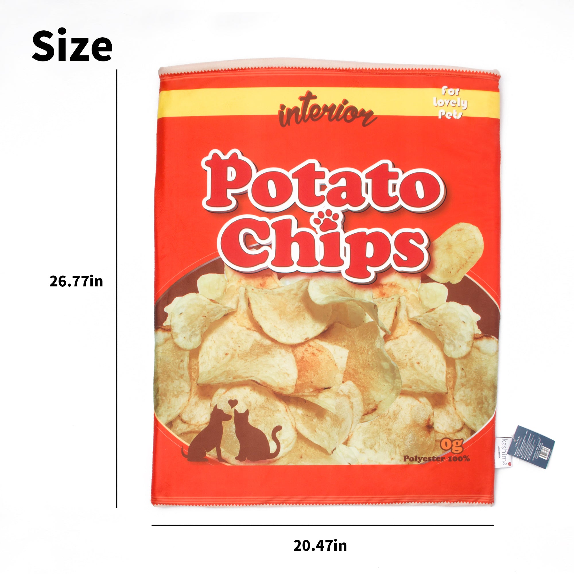 Kashima Potato Chips Shaped Semi-closed Pet Bed